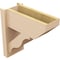 Ekena Millwork 8-in W x 18-in D x 18-in H Funston Slat Rough Cedar Woodgrain TimberThane Outlooker, Primed Tan OUTUR080X18X18FST24RCPR - alternate 3